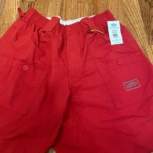 AFTCO red original fishing shorts (long) size 32
